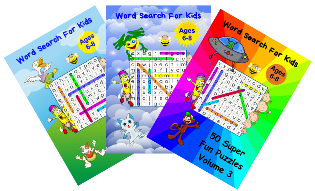 bundle of 3 colourful puzzle books