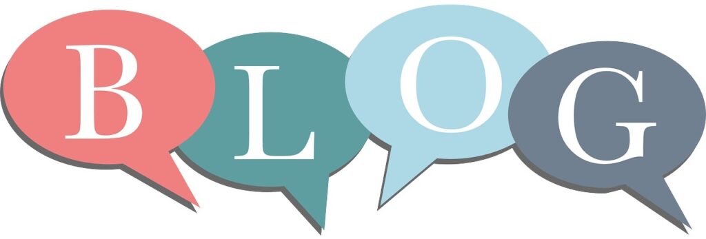 speech bubbles with the word blog