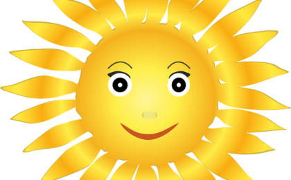 smiling yellow sun