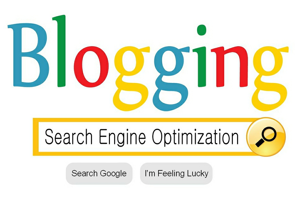blogging written in the style of Google with a search box below