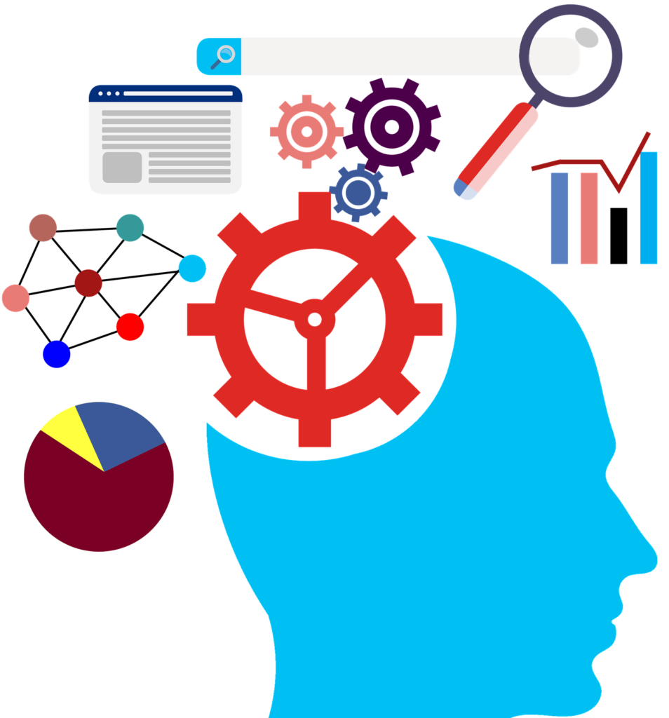 8 steps to market your business effectively ideas illustration of head with ideas tumbling out of it